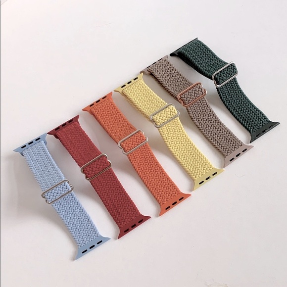 NEW APPLE Braided 42, 44, 45, 46, 49mm Woven Watch Bands Bundle of 6 Adjustable - Picture 1 of 5